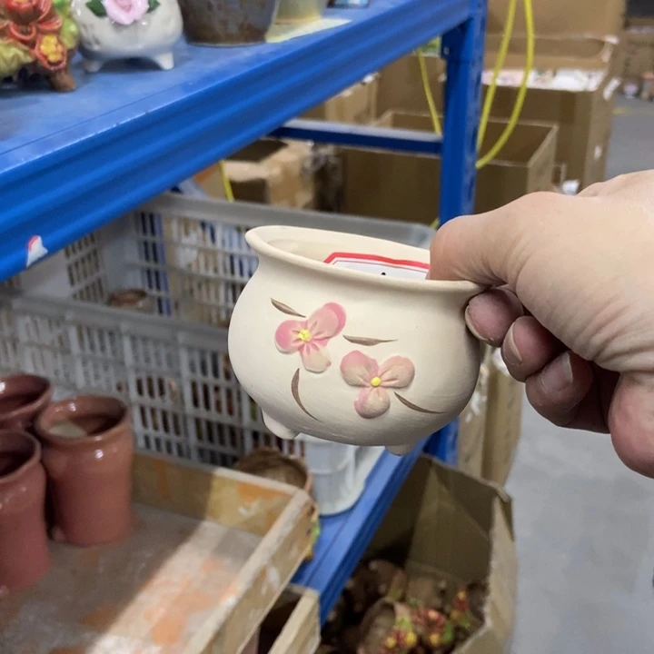 陶瓷花盆单场满9.9发8*6