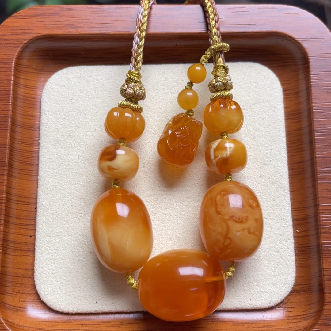 蜜蜡未镶嵌颈饰项链