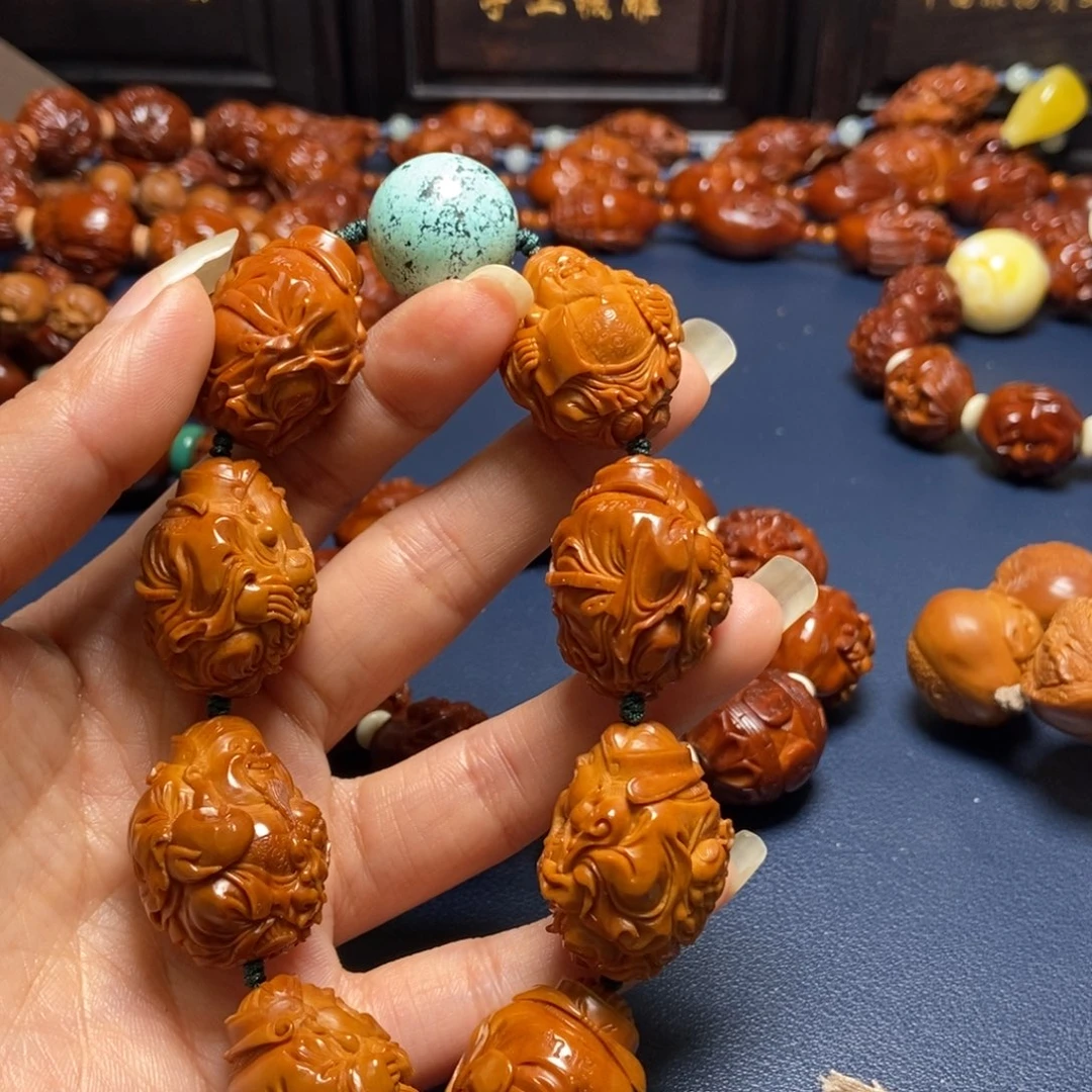 红***钺手串/手链橄榄核回血童子财神