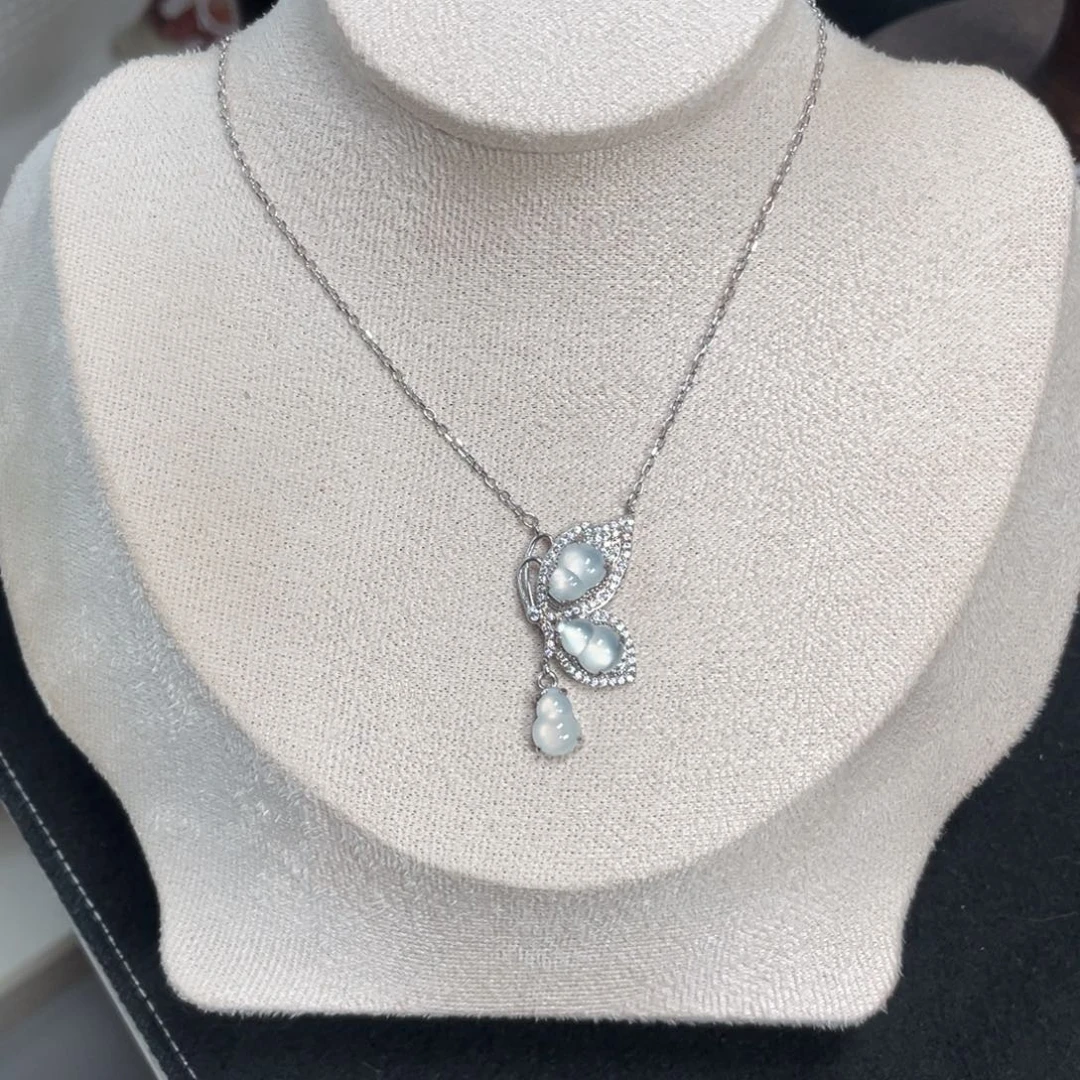 翡翠颈饰银S925镶嵌15589