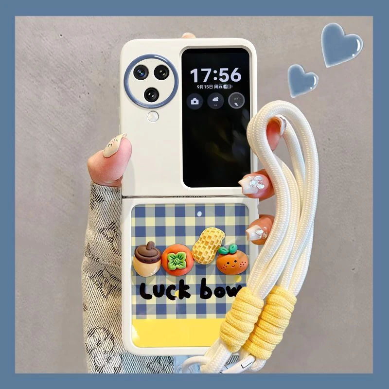 好柿花生适用oppofindn3flip手机壳高级感新款OPPOfindn2flip小众