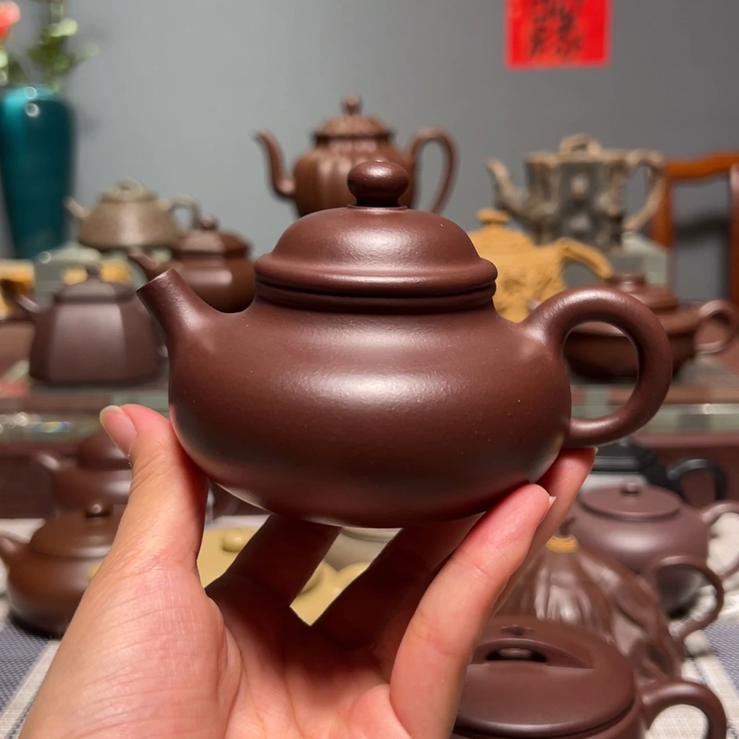 茶壶紫砂容天老紫泥200cc