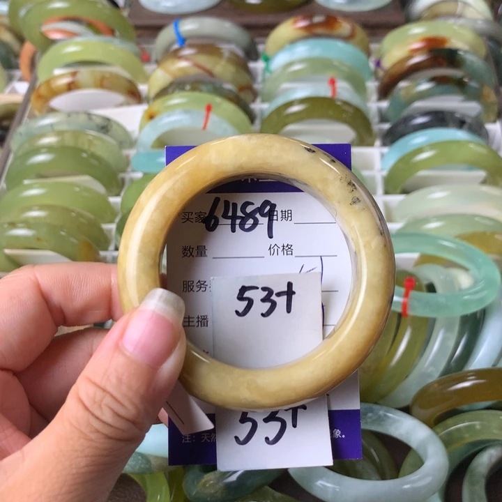 蛇纹石玉未镶嵌手镯6489