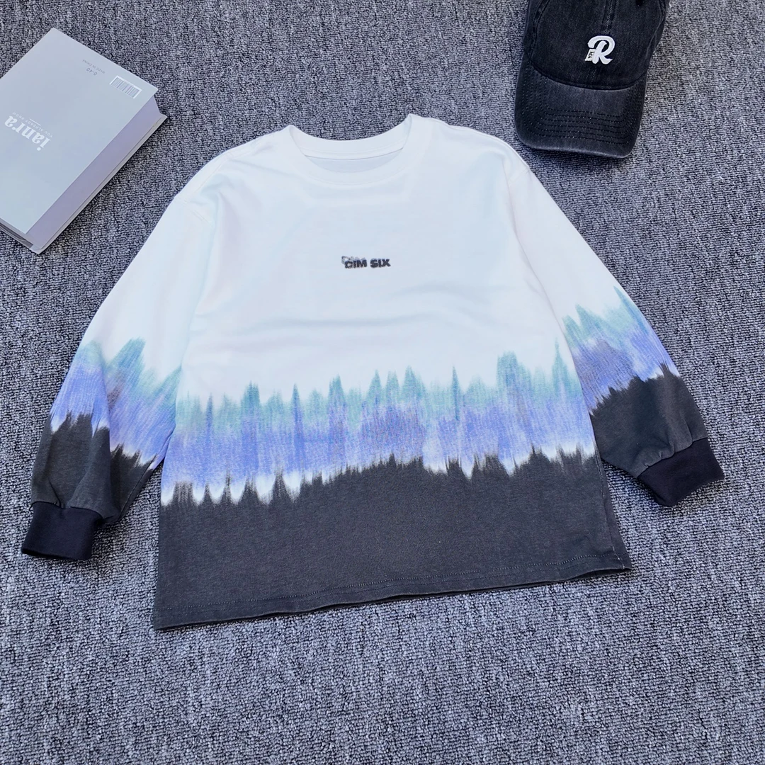 【小哥童装】秋季新品上线扎染渐变色打底长袖中大童宽松潮流8605