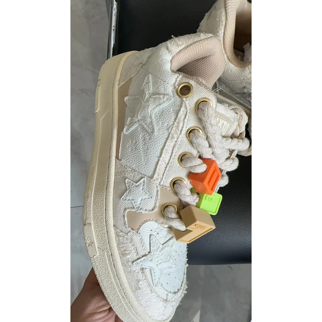 车澈板鞋红酒板鞋三斤联名汉堡星星鞋国潮男鞋情侣板鞋