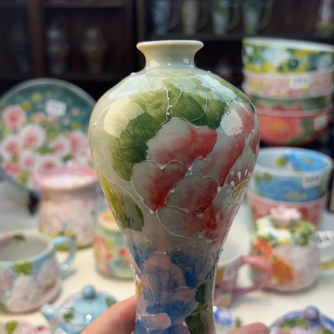 瓷片景德镇手绘高温釉下彩陶瓷茶具