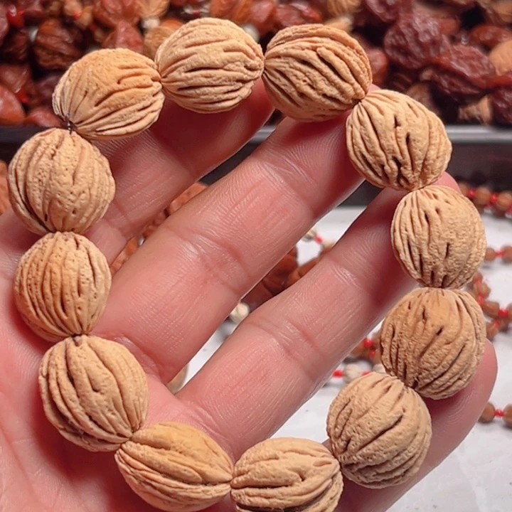 手串文玩核桃野生金丝桃核手串
