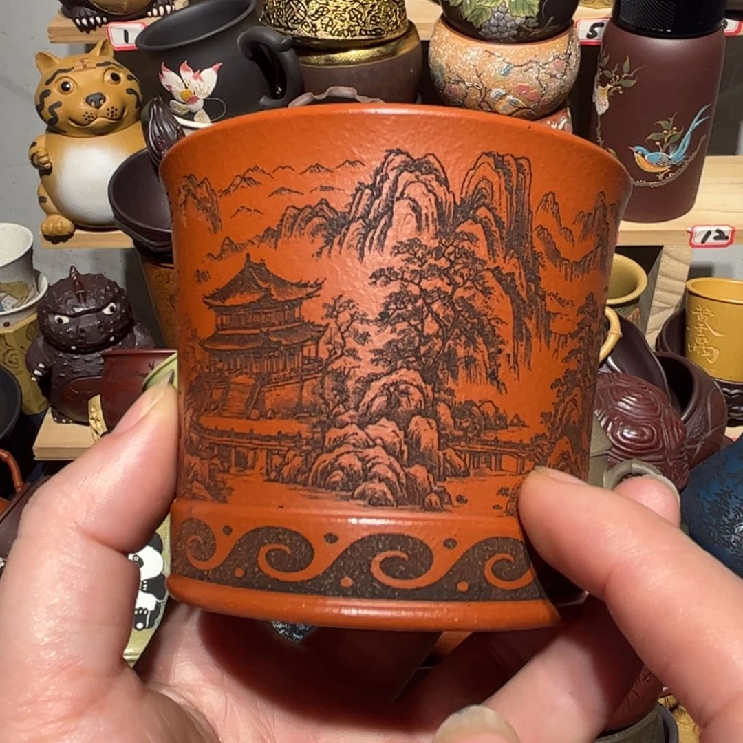 紫砂茶杯宜兴紫砂主人杯