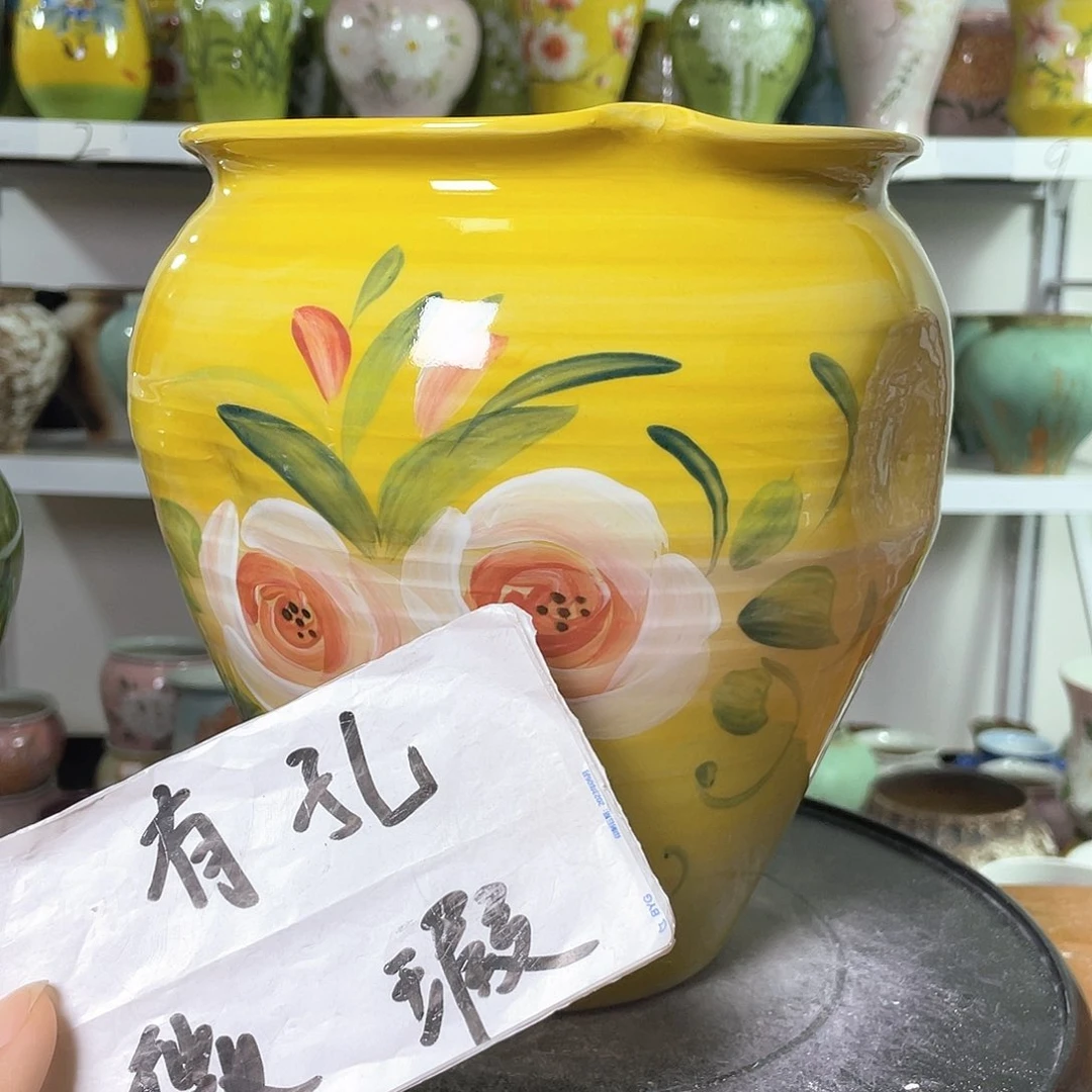 景德镇陶瓷花盆微瑕369