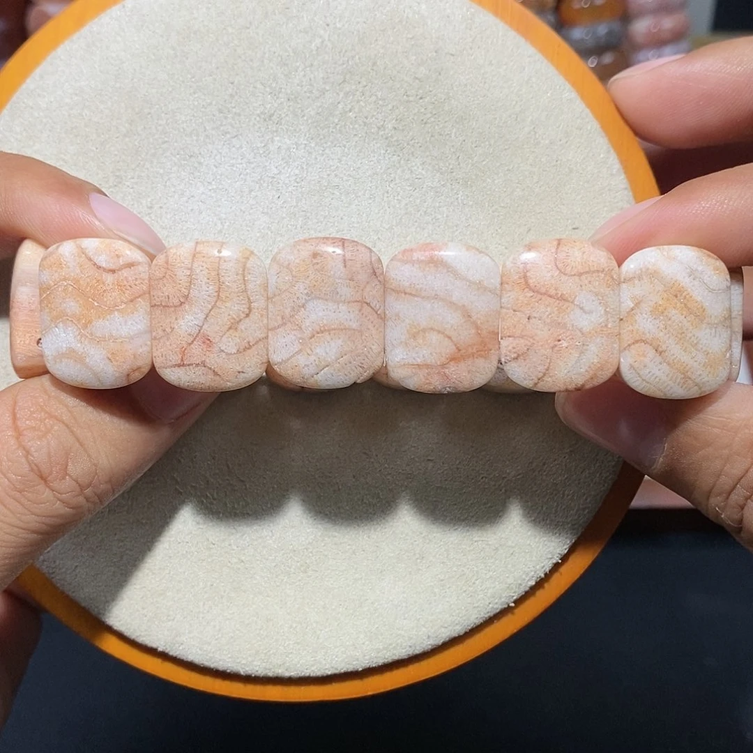 硅化珊瑚（珊瑚玉）手串未镶嵌稀有16