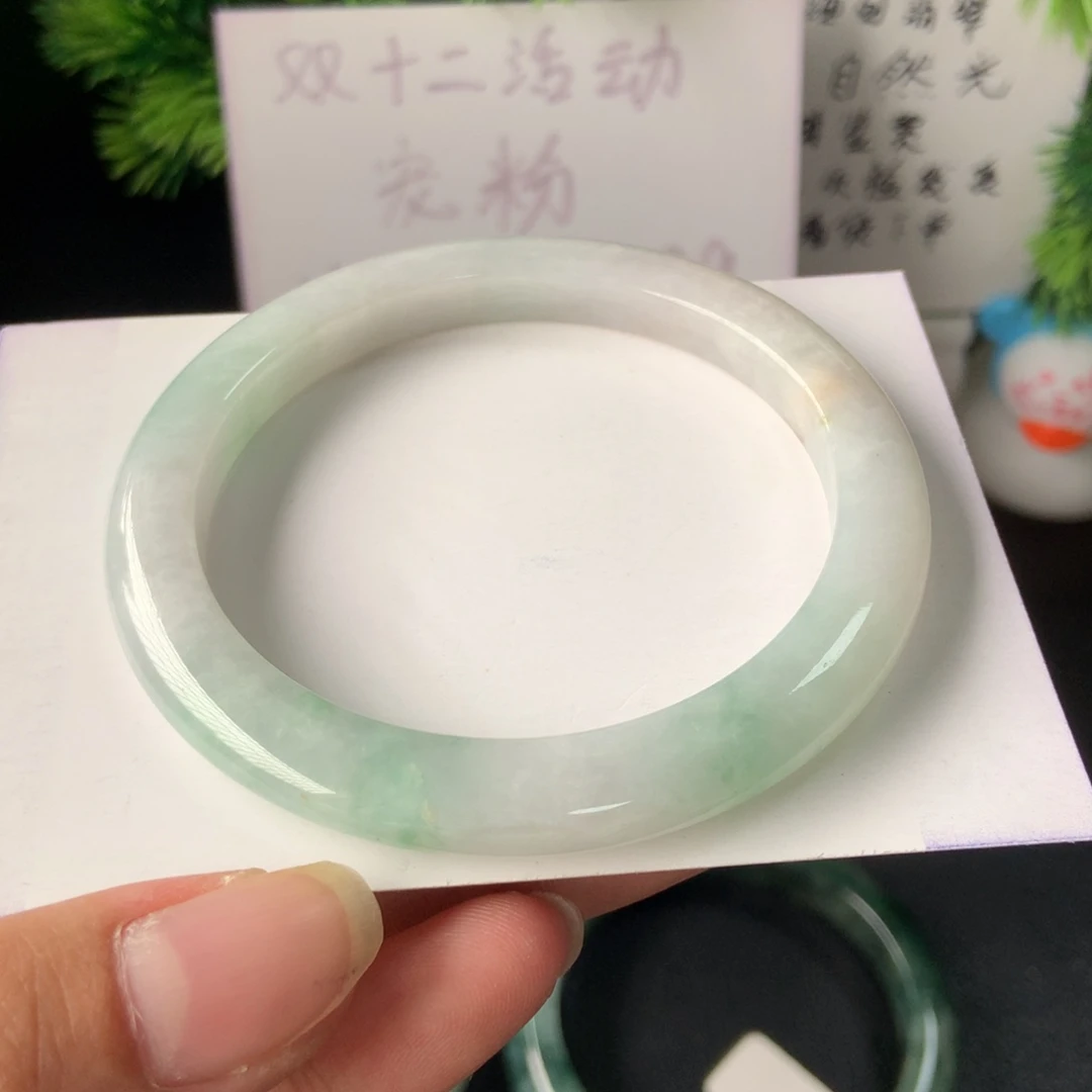 翡翠未镶嵌手镯57-7.3-8.4