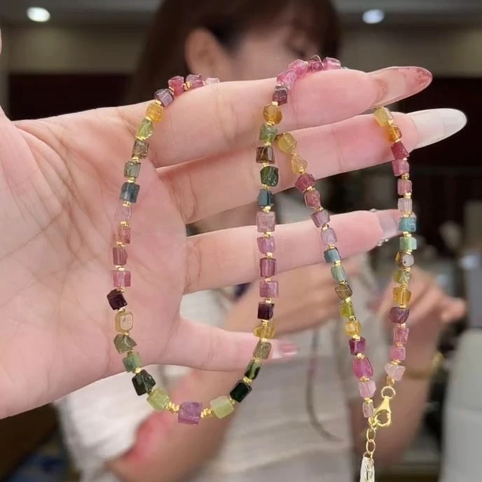 05511739/银S925镶嵌碧玺碧玺项链多样性发货