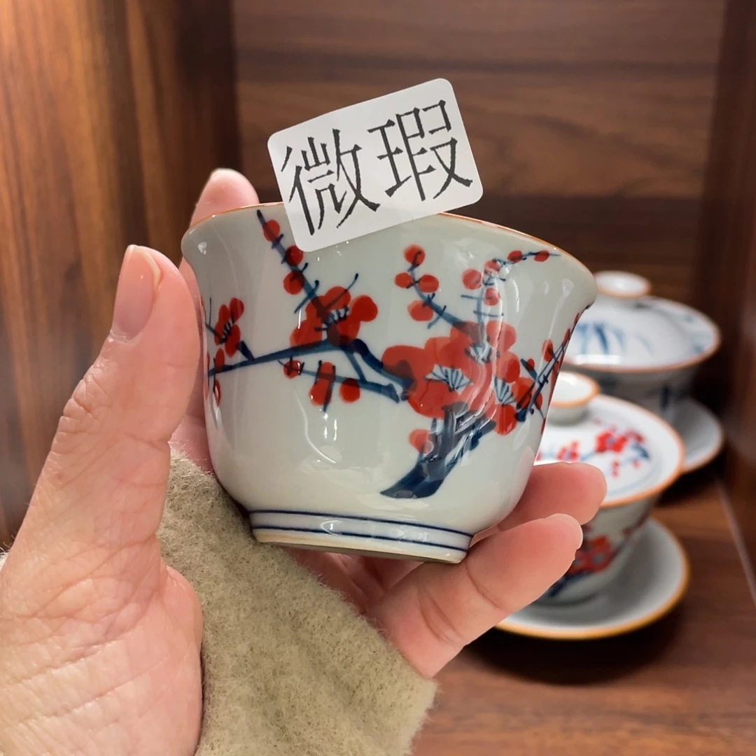 微瑕釉下彩纯手绘