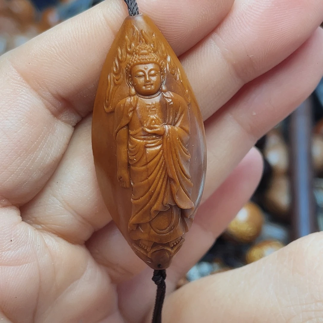 橄榄核手串/手链左***福大日如来单籽吊坠