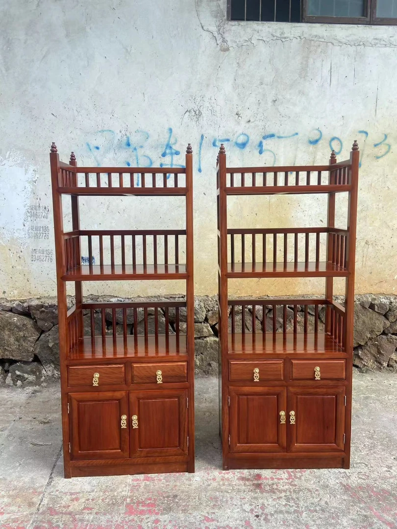 小书架置物架书柜菜叶柜整装书架边柜书柜储物架简易