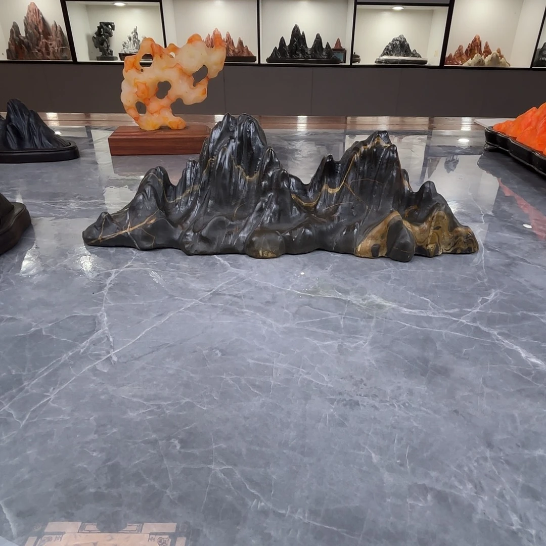 顺***顺石材灵璧石雕刻山峰