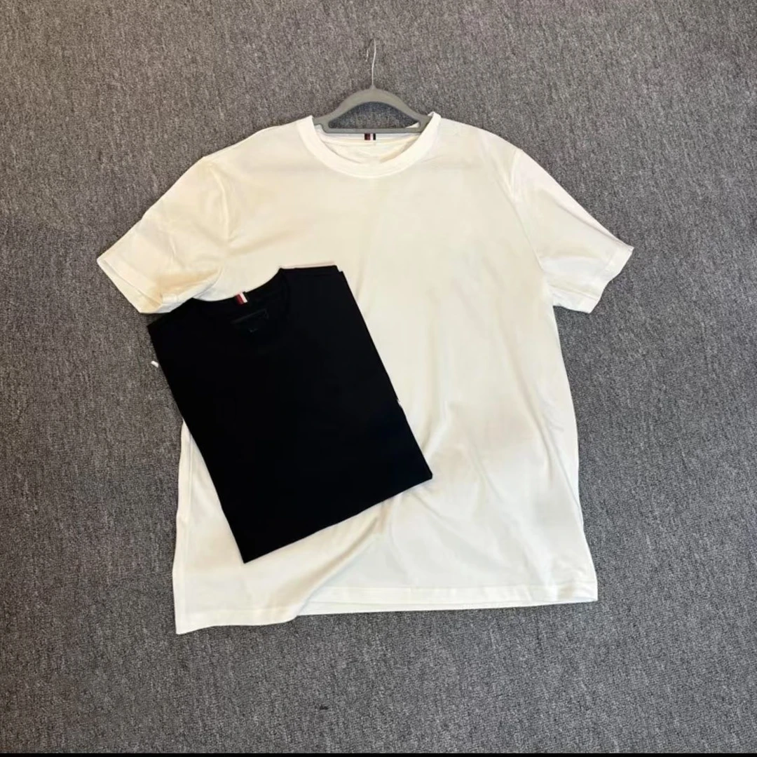 小汤两色棉刺绣款舒适短袖