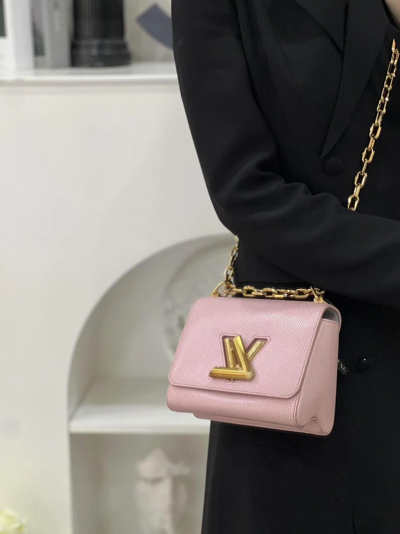 95新 LouisVuitton/路易威登 98新/twist 小号粉色/优品