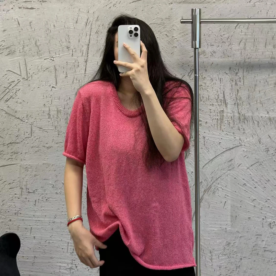 《夏季清仓福利》三色针织毛衣大码女装显瘦穿搭长袖百搭圆领宽松