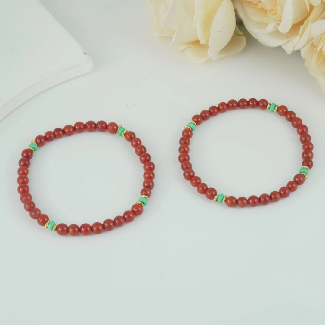【小北好物】南红DIY单圈手串约4.5mm+【多样性发一件】QH258X61