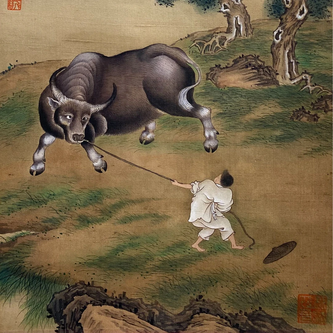 DY4519马先生 动物 绢本67*34 2149