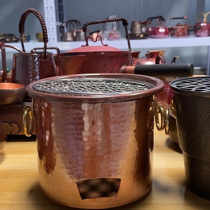 纯手工制作紫铜铜炉