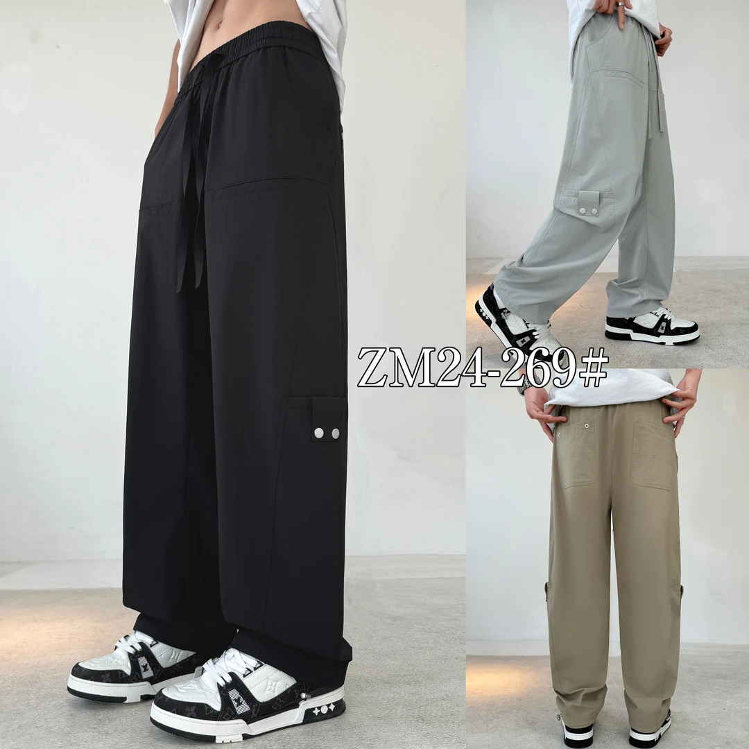25-227/夏季新款休闲时尚百搭宽松户外潮流直筒束脚两穿工装裤