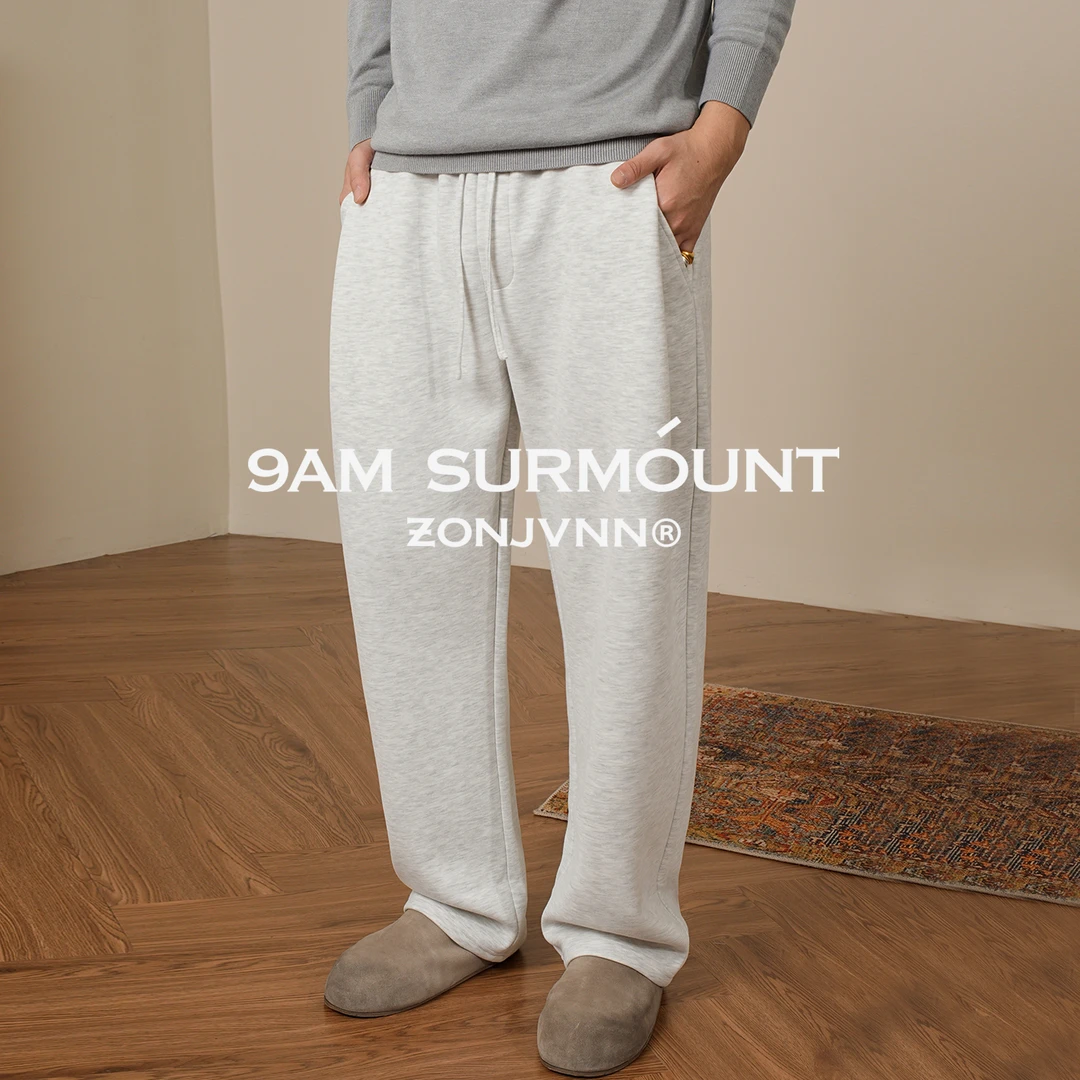 ZONJVNN德芙弯刀卫裤400g加厚休闲长裤舒适垂感保暖弹力宽松重磅