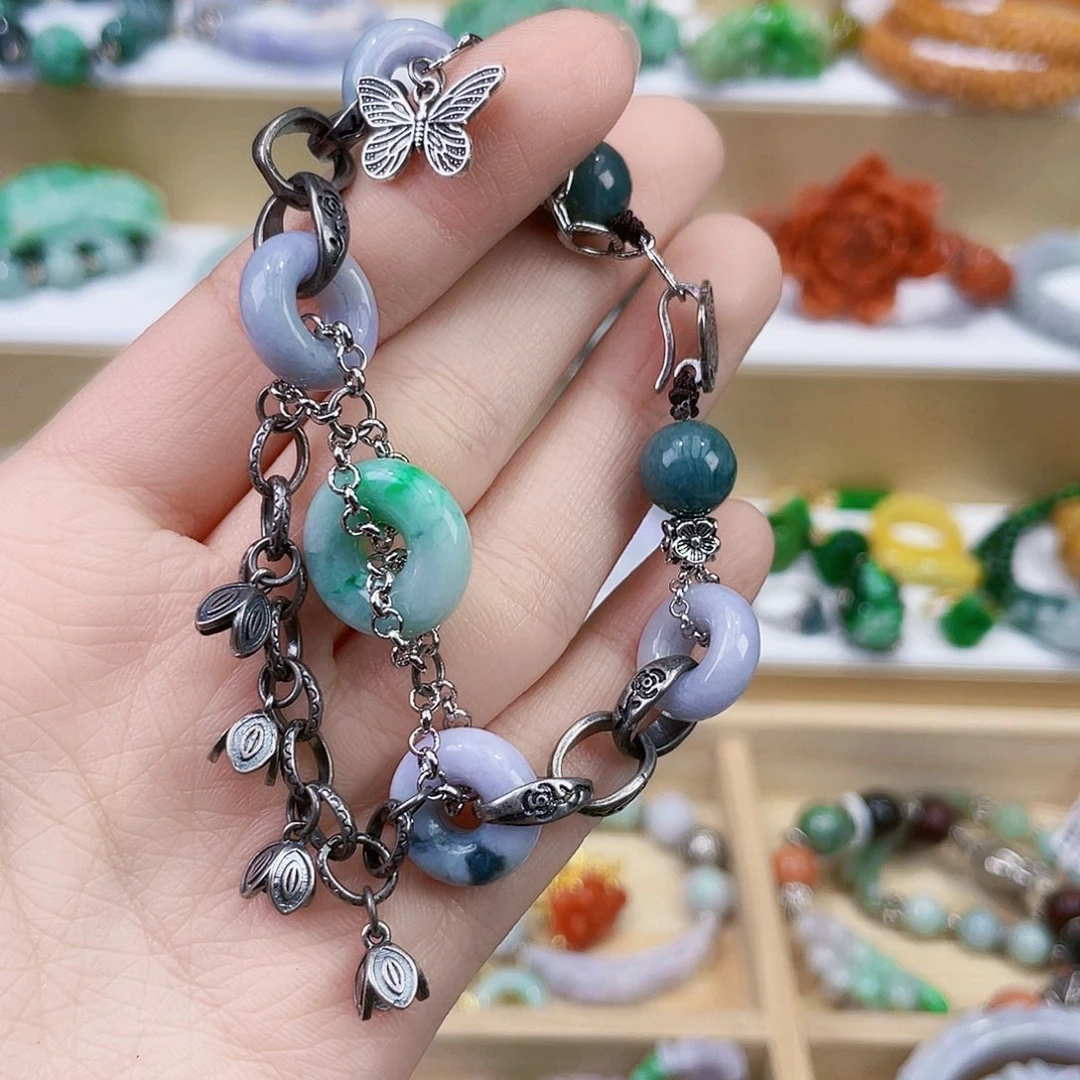 追***梦翡翠未镶嵌手链手链