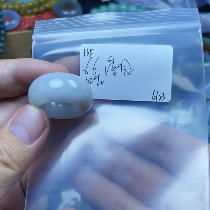 落***晖翡翠戒指未镶嵌翡翠
