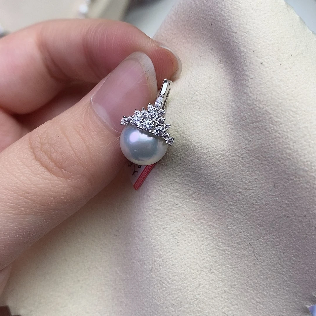 淡水珍珠颈饰银S925镶嵌