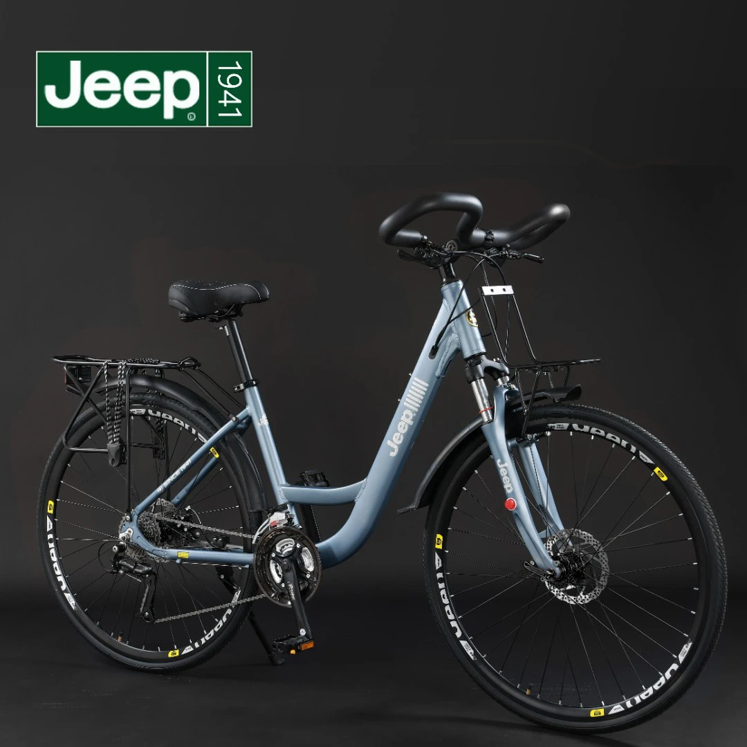 JEEP/吉普「旅行家」铝合金旅行自行车蝴蝶把夏玛诺变速减震自行车