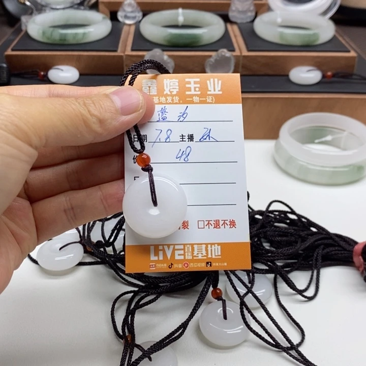 蓝***汐石英质玉未镶嵌颈饰