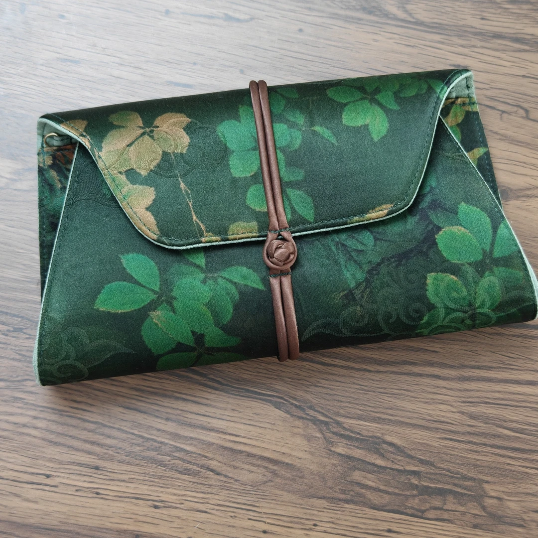 香云纱女士时尚百搭复古手工制作手拿包