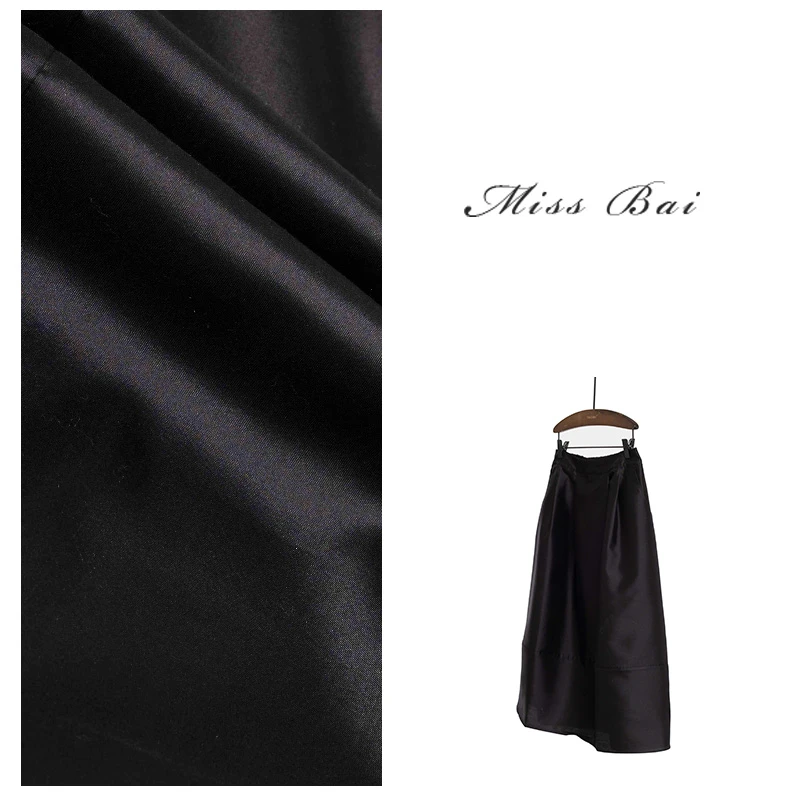 YIWEN-【独自悲喜】气质款经典百搭桑真丝羊毛花苞半身裙BQK512