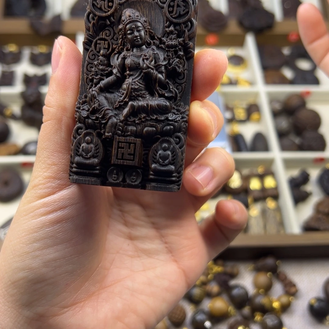 木质类大势至随行脖挂配饰