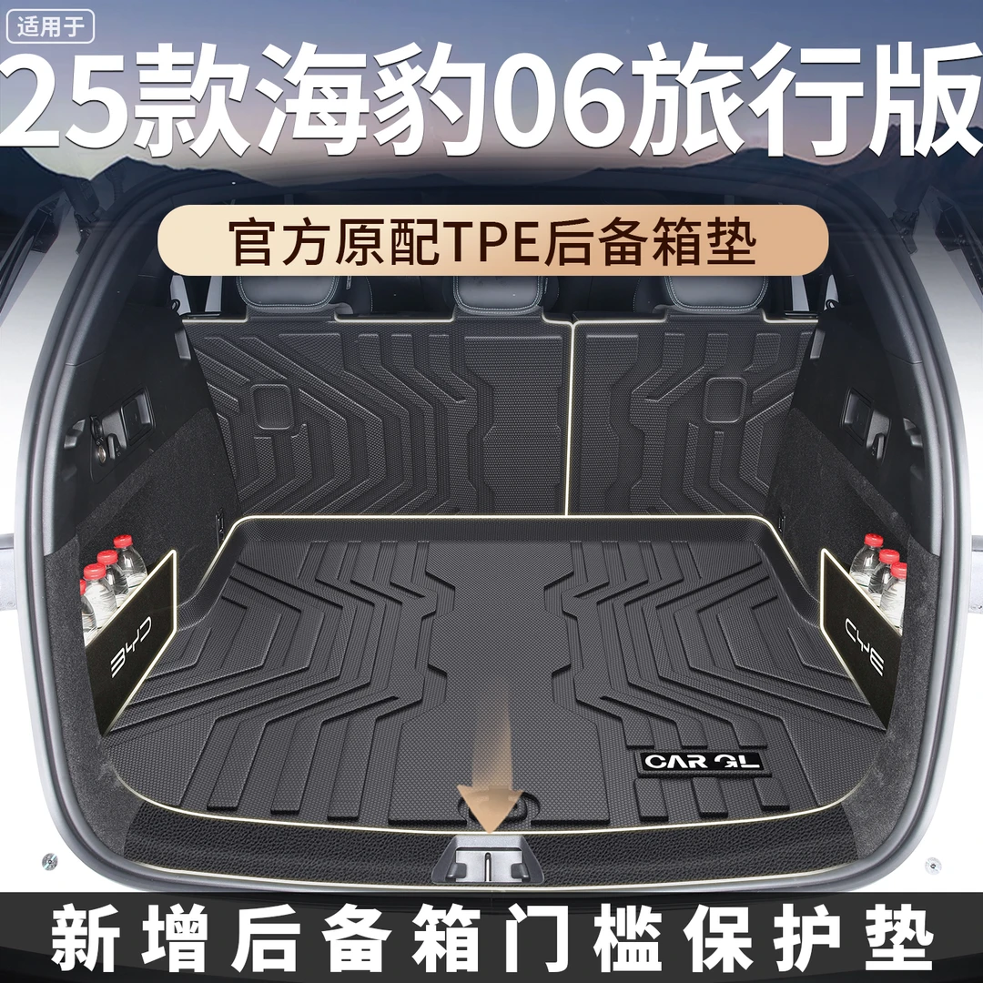 适用于2025款25比亚迪海豹06旅行版专用TPE尾箱垫dmi配件ev用品新