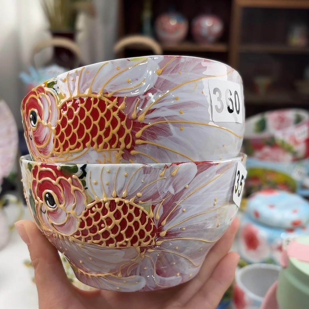 瓷片P****D景德镇手绘高温釉下彩陶瓷茶具