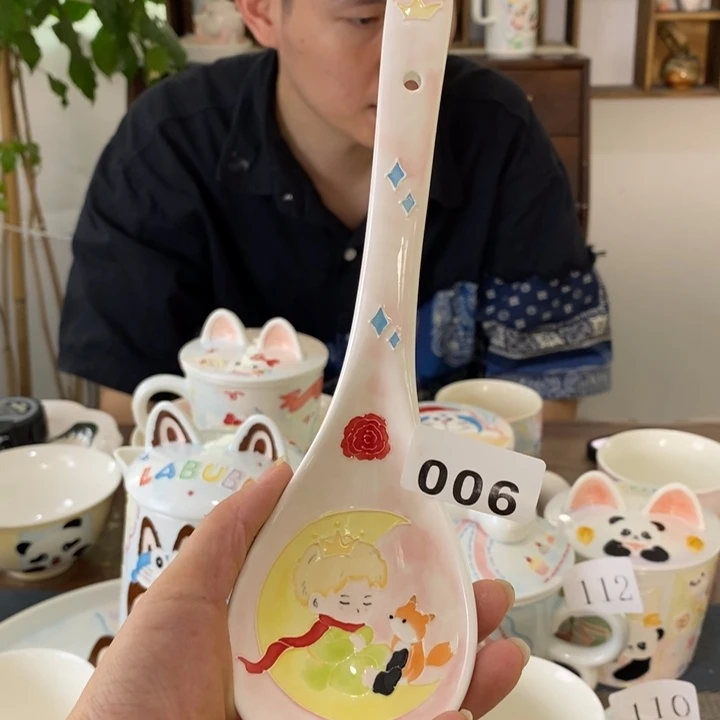 瓷片景德镇釉下彩手绘