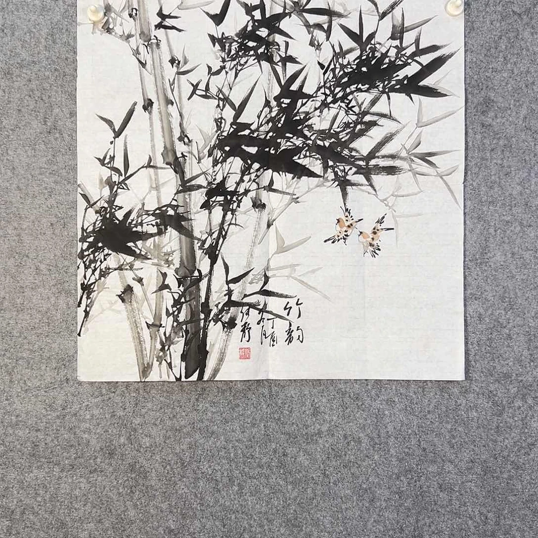 国画217 花鸟在此鸣叫时还要一