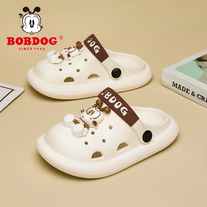 巴布豆新款春夏季男童拖鞋防滑2025洞洞鞋中小童防撞女童凉鞋