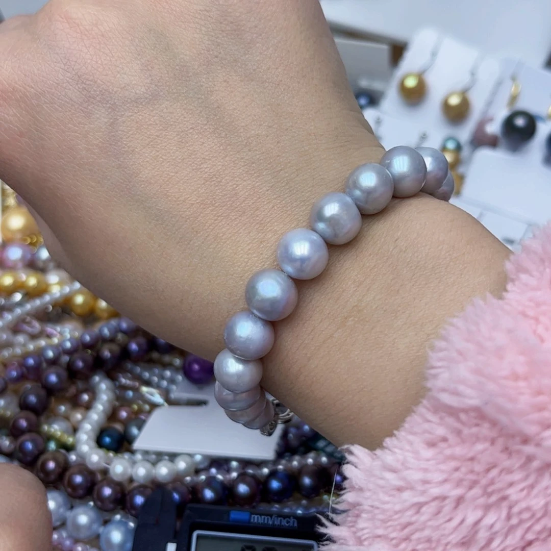 淡水珍珠手绳银S925镶嵌