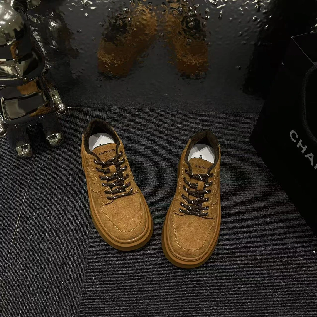 福利【四叶草板鞋】秋冬韩系简约百搭皮面厚底小白鞋 BLK-668