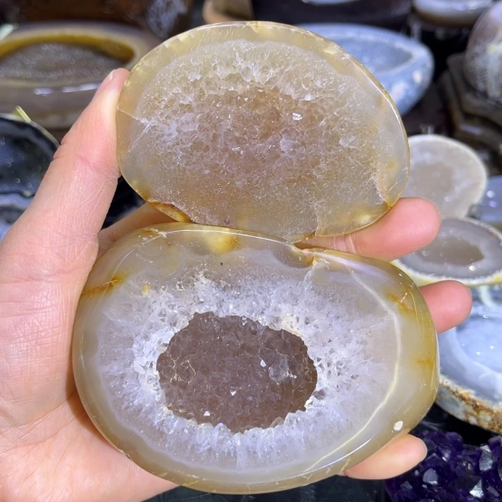 水晶未镶嵌珠宝半成品聚宝盆