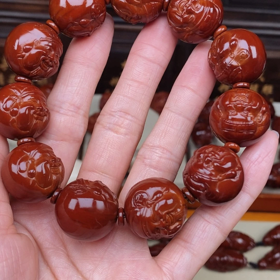 橄榄核吊坠寒*财神，