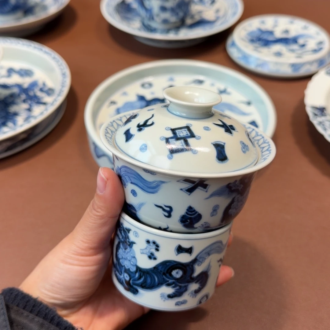 我***吗手工手绘茶壶盖碗