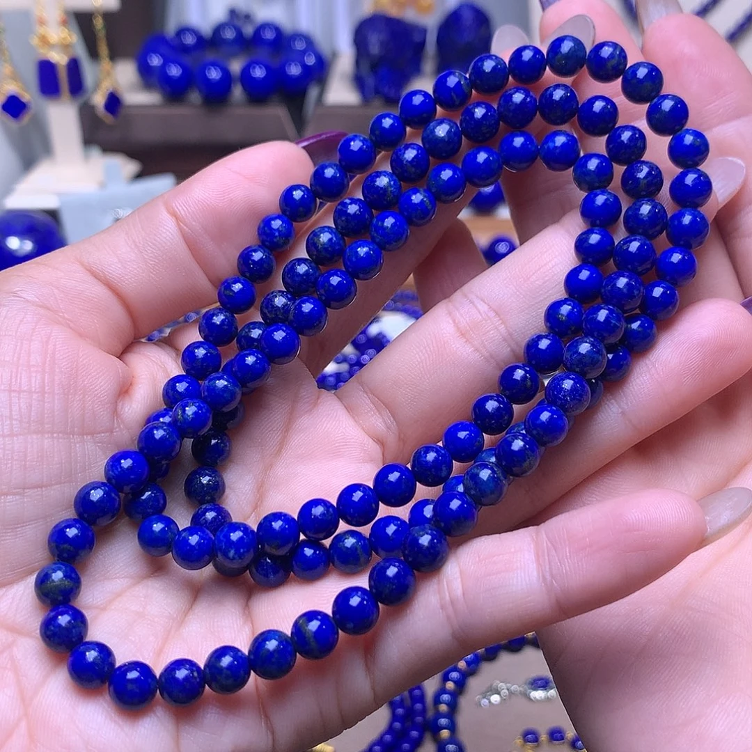 青金石未镶嵌6.8m长链