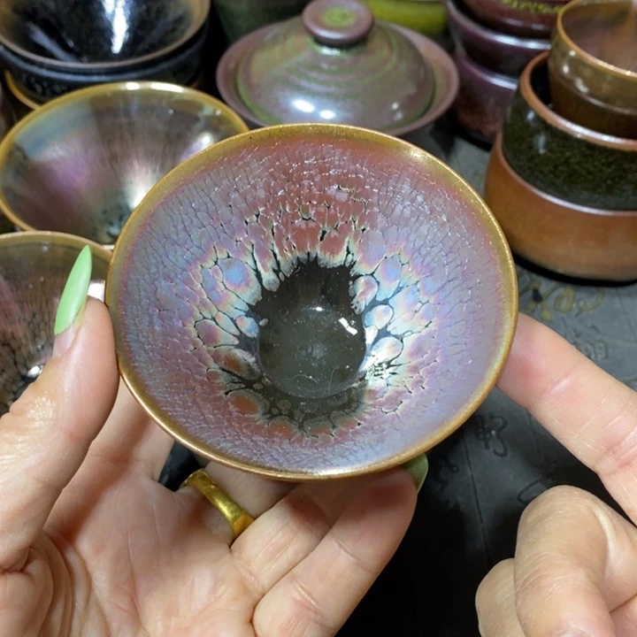茶盏建阳建盏微瑕斗笠