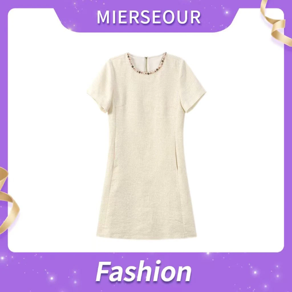 ：【琥珀低语】简约钉珠千金感设计感连衣裙5179 /5178-