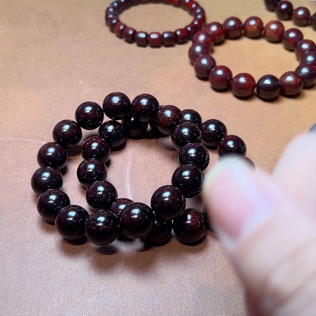 小叶紫檀手串/手链15琴料氧化包浆看多星小满星